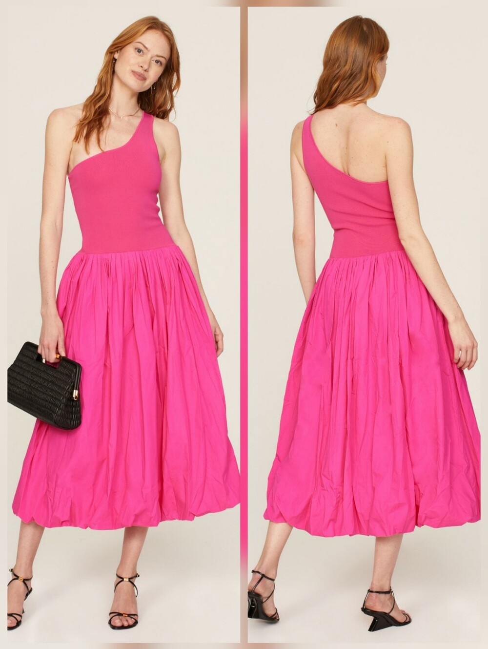 Derek Lam Pink One Shoulder Dress A-line Sleeveless One-Shoulder Size S
